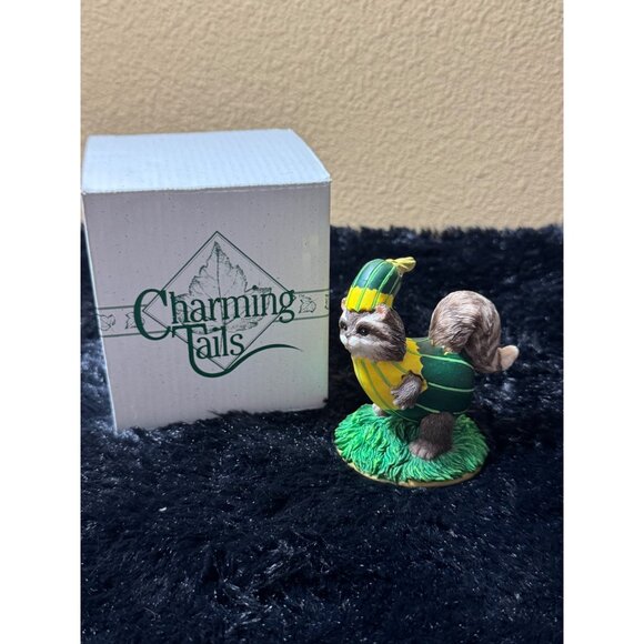 Fritz & Floyd Charming Tails Reginalds Gourd Costume Raccon Figurine - Picture 1 of 7